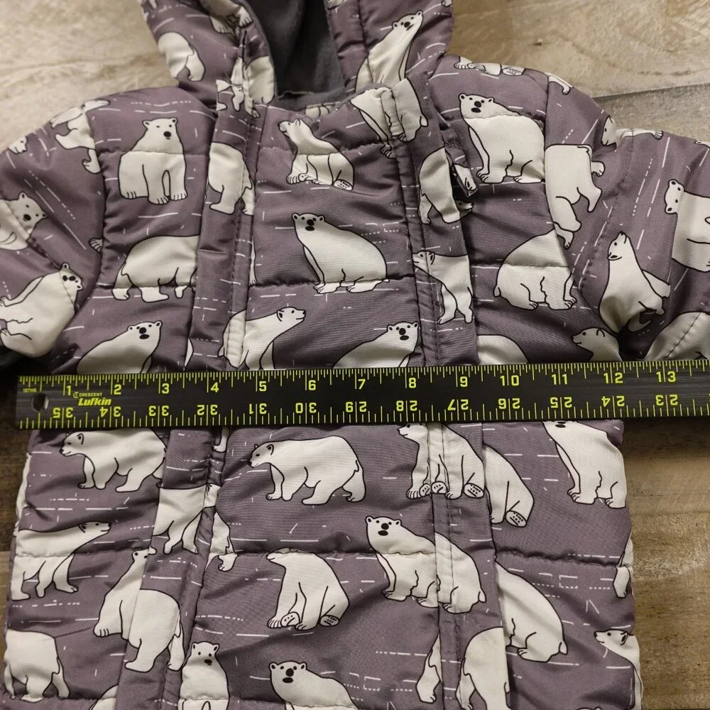 Wippette kids winter fleece lined pram suit infant's‎ 3-6 months polar bears